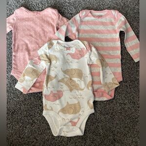 Carter's Pink and White Bodysuit Trio